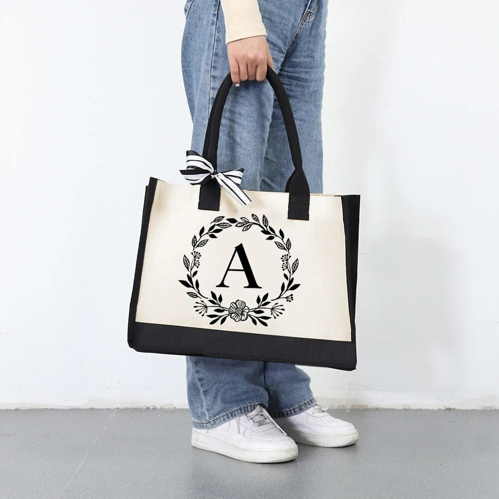 Icone™ Letter - Gepersonaliseerde Letter Canvas Draagtas
