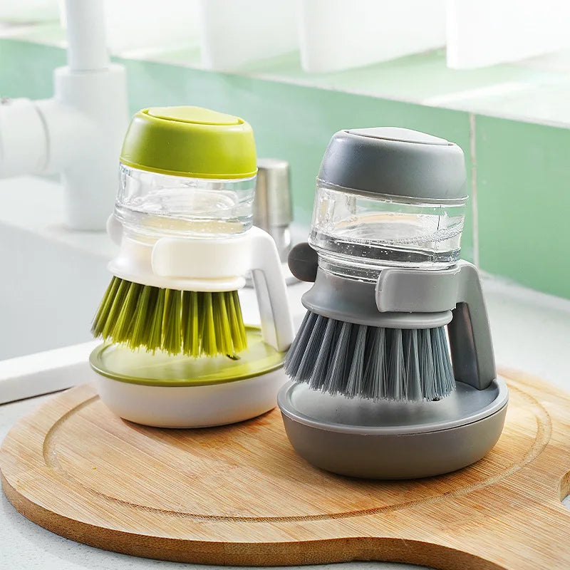Globetrek° DishwashingBrush 1+1 GRATIS: Gebruiksvriendelijke Zeepdispenser Keuken Schrobben Afwassen Borstel