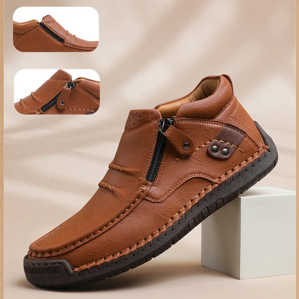 Happy™ ClassyBoots: Heren Stijlvol Gemakkelijk Instapper Retro Stijlvol Laarzen