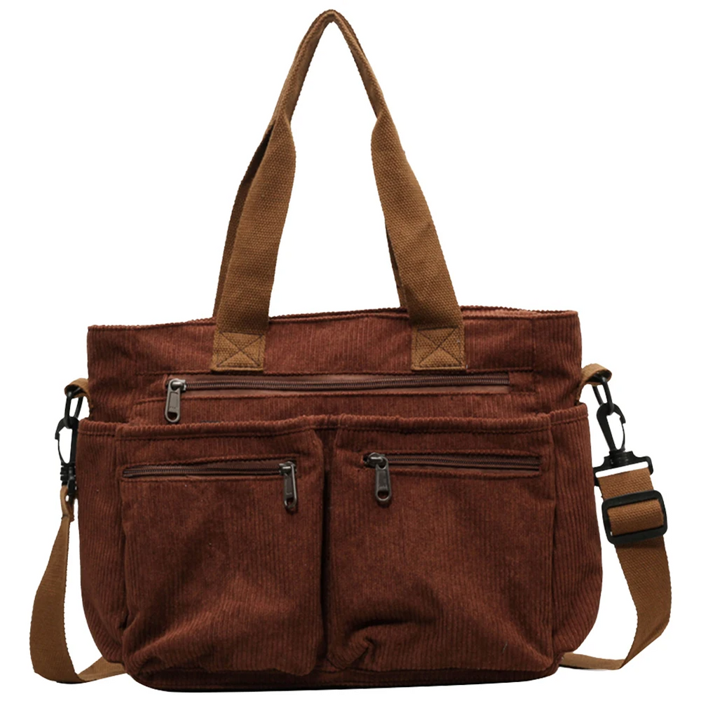 Icone™ CorduroyBag: Grote Capaciteit Unisex Vintage Stijl Corduroy Tas
