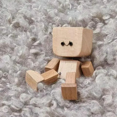 WoodenMan - Klein Schudden Houten Man Beeldje Auto Dashboard Decor