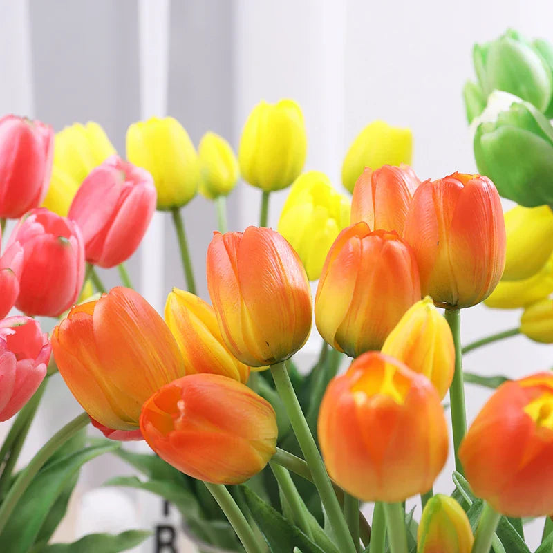 ArtificialTulips: Realistische Schoonheid Kunstbloem Decoratie Tulpen Set