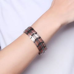 Jewelance™ MagneticBracelet 1+1 GRATIS: Premium Drie-Rij Ontwerp Magnetische Armband