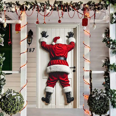 Icone™ HangingSanta: Kerstmis Rugdruppel Hangend Kerstman Deur Versiering