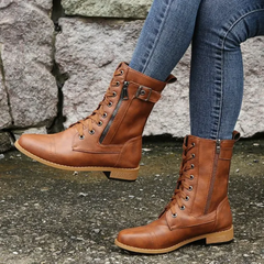 Happy™ ClassicBoots: Vintage Ronde Neus Zijrits Enkel Klassiek Laarzen