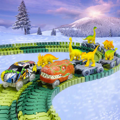 Kletshuts™ DinoTrack – Flexibel Dino Spoor Gebouw Spelen Set