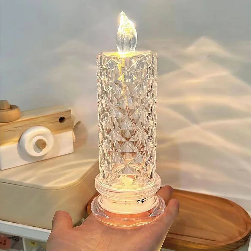 Ledsen™ CrystalCandle 1+1 GRATIS: Elegant Kristal Kaars Geïnspireerd LED Tafel Licht