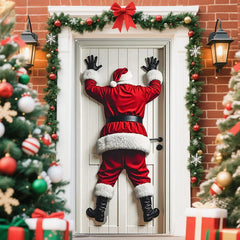 Icone™ HangingSanta: Kerstmis Rugdruppel Hangend Kerstman Deur Versiering