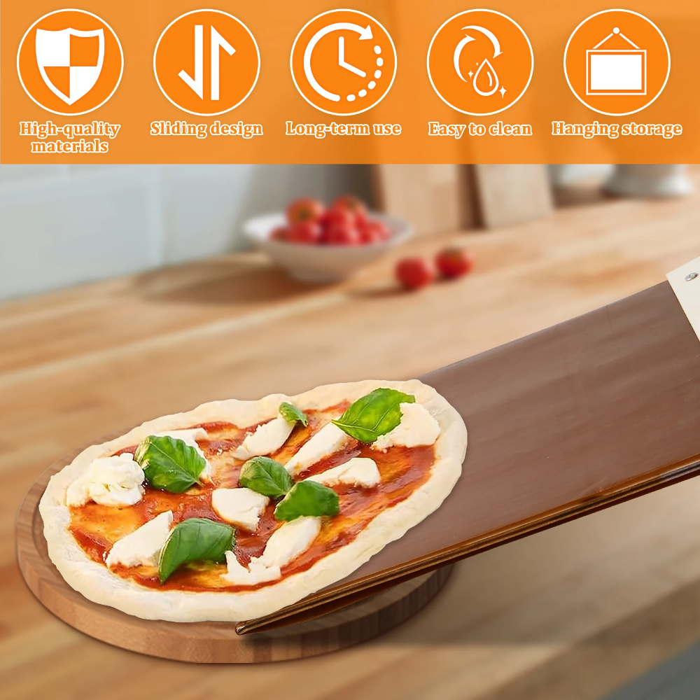 Globetrek° PizzaPeel: Hoogwaardig Antiaanbak Pizza Schil Keuken Gereedschap