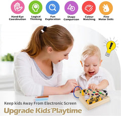 Kletshuts™ SensoryBoard - Montessori Sensorisch Bord Met Lichten En Schakelaars