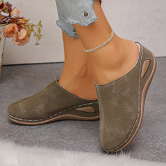 Happy™ WedgeSlippers: Dames Gesloten Teen Eenvoudig Uitglijden-Op Wig Slippers