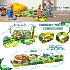 Kletshuts™ DinoTrack – Flexibel Dino Spoor Gebouw Spelen Set