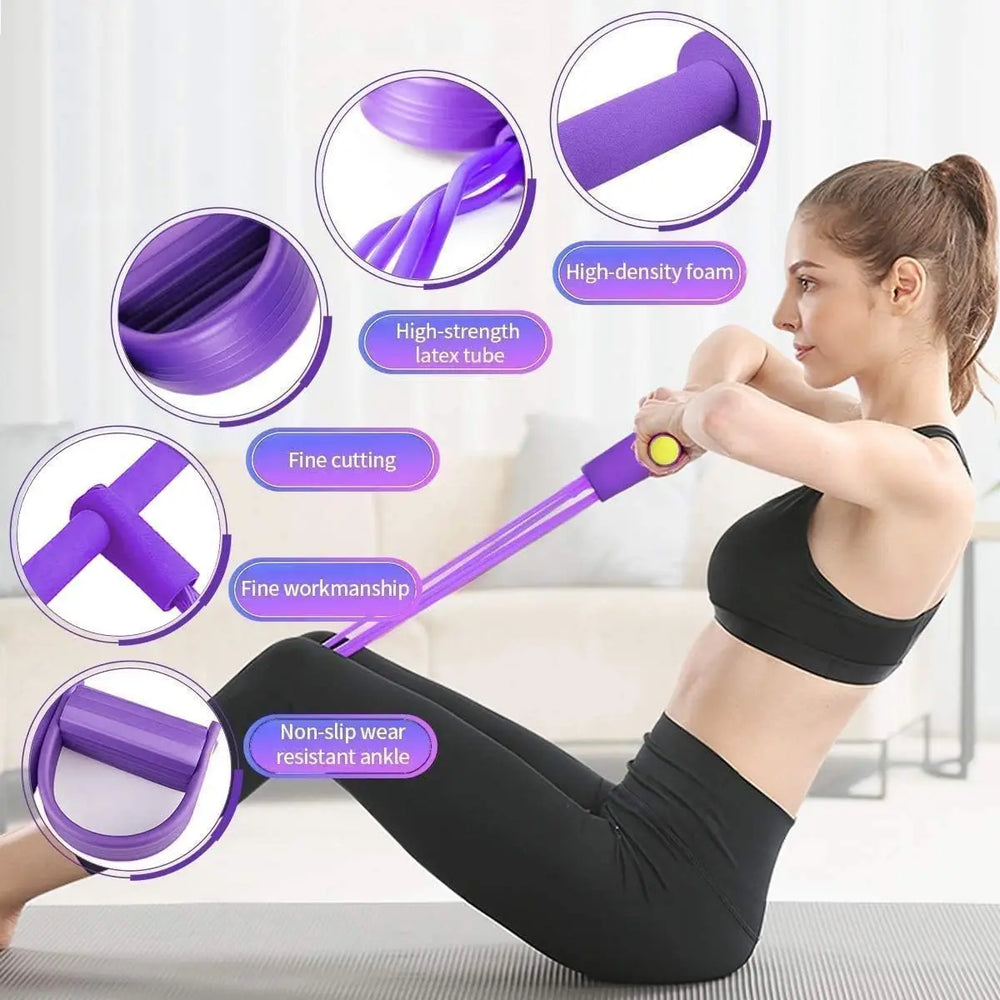 BandTrainer 1+1 GRATIS: Elastisch Eenvoudig-Naar-Meenemen Fitheid Pedaal Band Dresseur