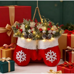 Ledsen™ ChristmasMitten: Buiten LED Kerst Wanten Krans Versiering