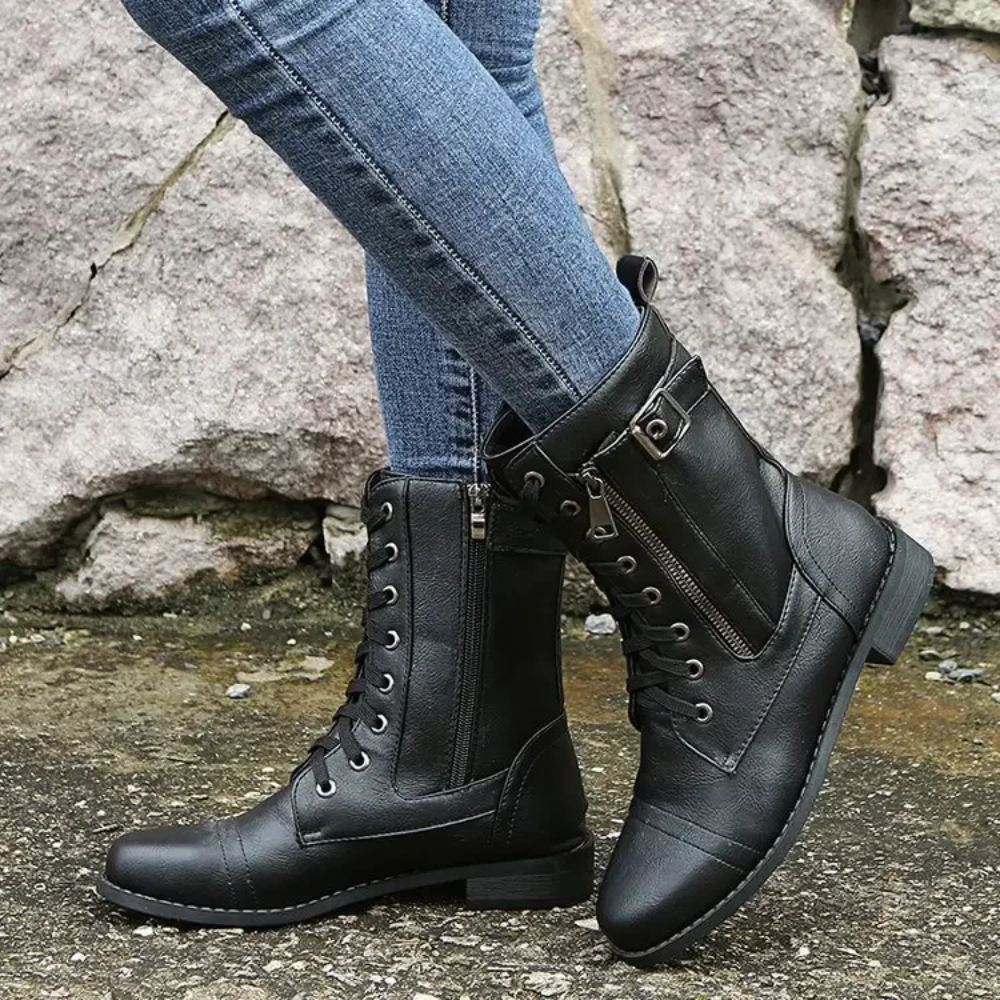 Happy™ ClassicBoots: Vintage Ronde Neus Zijrits Enkel Klassiek Laarzen