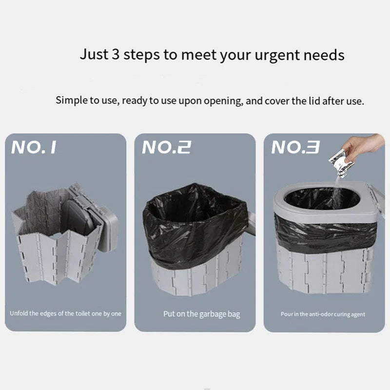 Globetrek° PortableToilet - Reizen Draagbaar Vouwbaar Noodtoilet