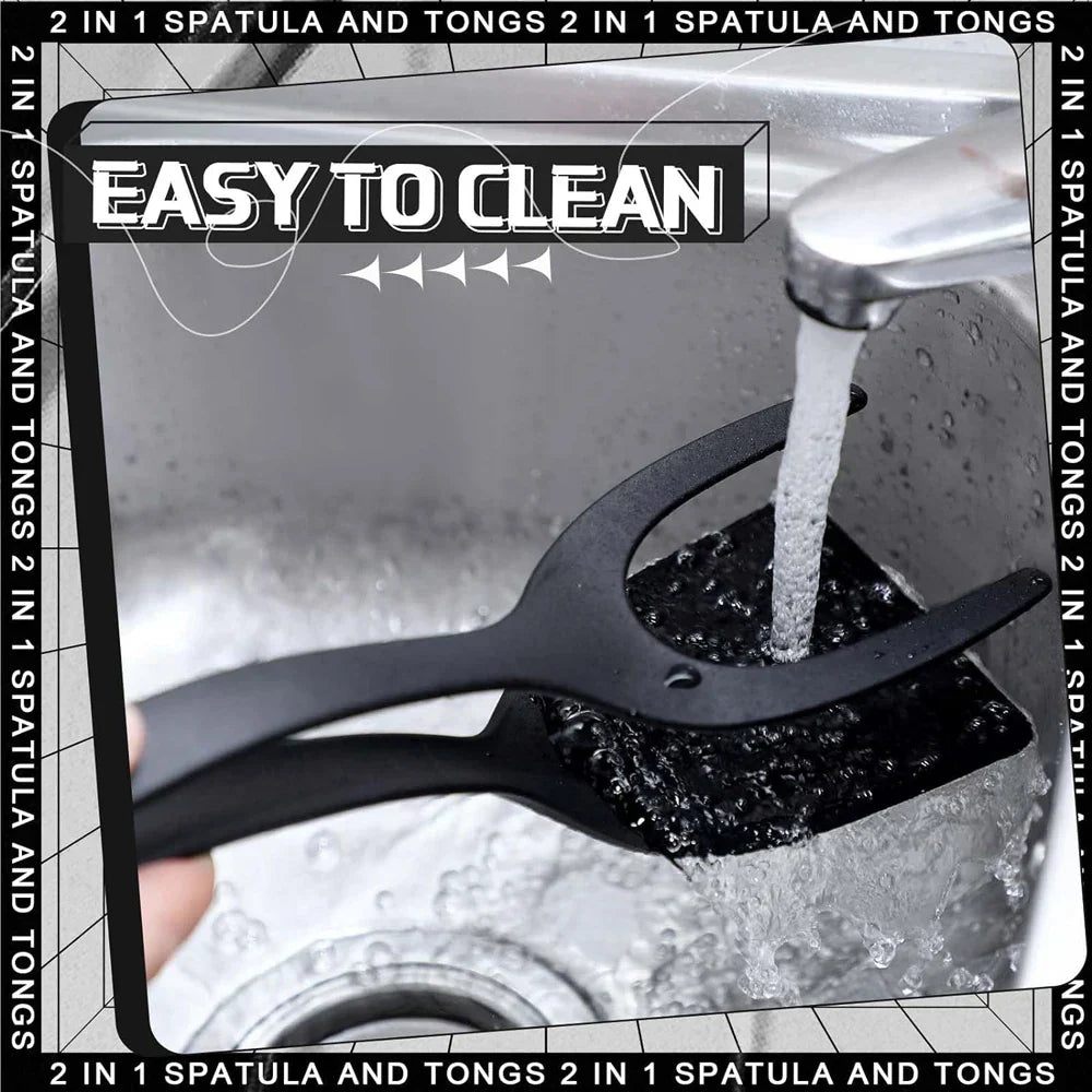 Globetrek° SpatulaTongs 1+1 GRATIS - Eenvoudige Flipper 2 In 1 Spatel En Tang Keukengereedschap