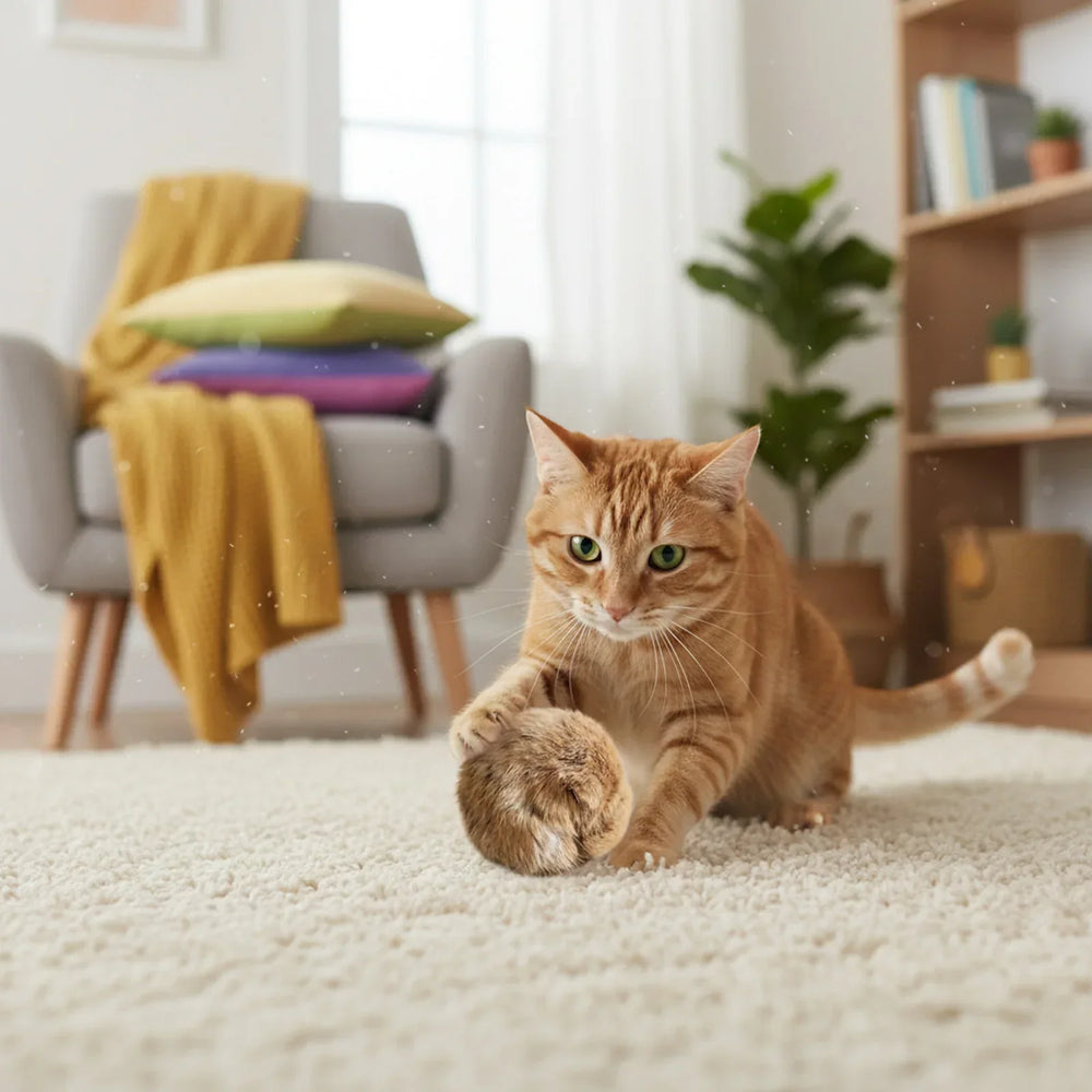 Catfri® PlushBall - Kattenkruid Pluche Konijnenbal Kat Speelgoed