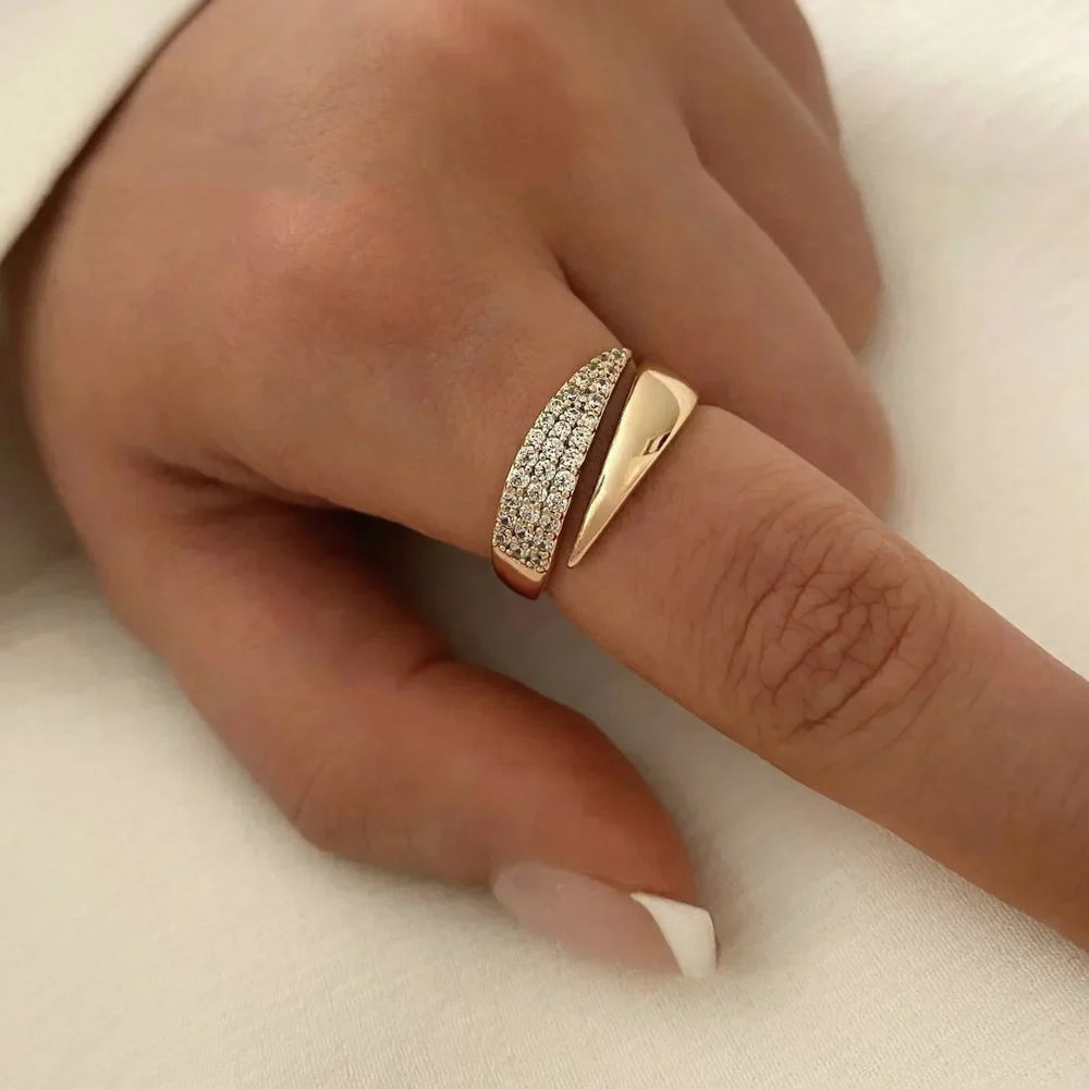 Jewelance™ AdjustableRing 1+1 GRATIS – Elegant Dames Mode Sprankelend Strass Verstelbaar Ring