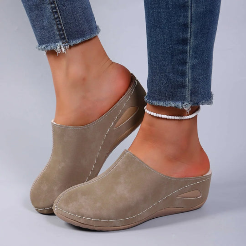Happy™ WedgeSlippers: Dames Gesloten Teen Eenvoudig Uitglijden-Op Wig Slippers