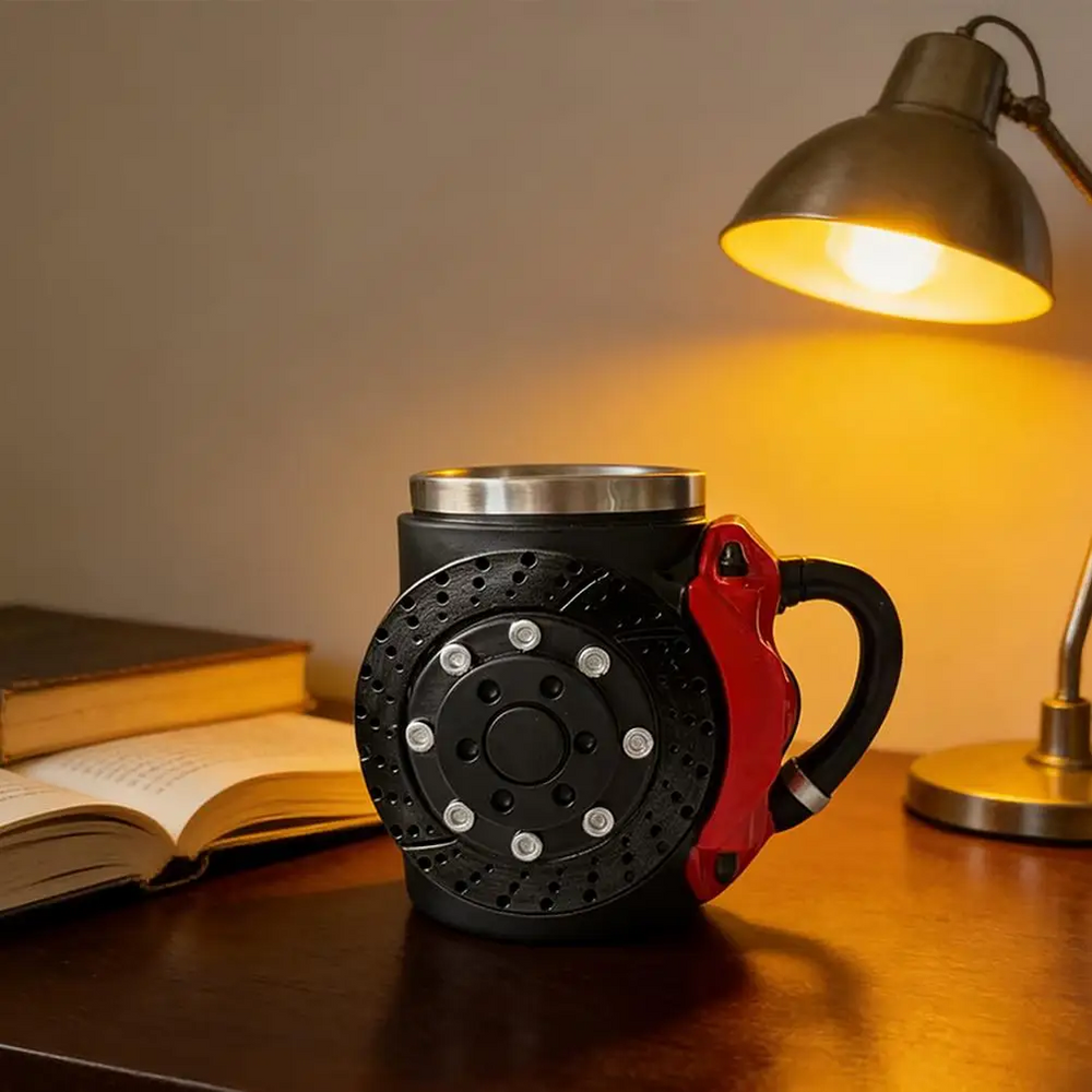 Globetrek° BrakeMug – Auto Liefhebber Racen Geïnspireerd Koffie Rem Mok