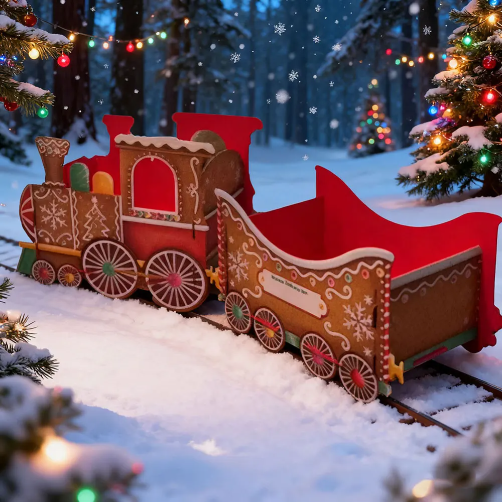 GiftTrain™ - Gepersonaliseerd Magisch Kerstmis Cadeau Trein Versiering