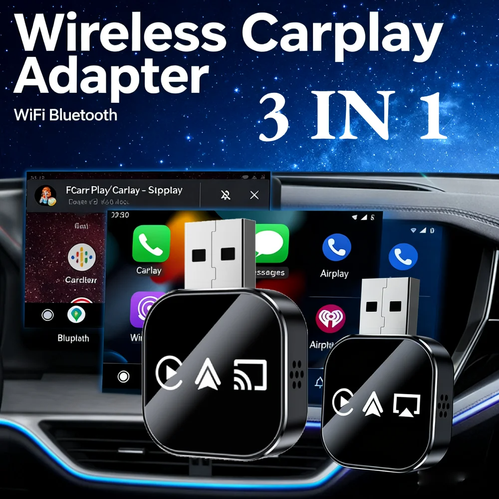 SmartPlug™ – Universeel Slim Stekker Draadloos CarPlay En Android Auto Adapter