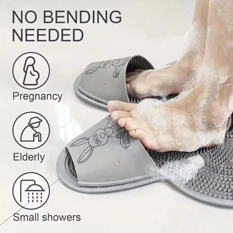 FootScrubber™ - Konijnvormige Douche Voeten Schrobber En Massage Mat