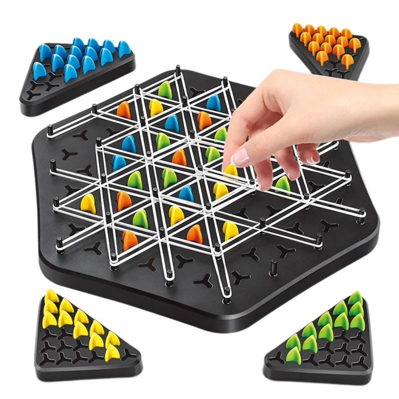 Kletshuts™ ThinkGame - Driehoek Ketting Strategie En Duel Logica Denkspel