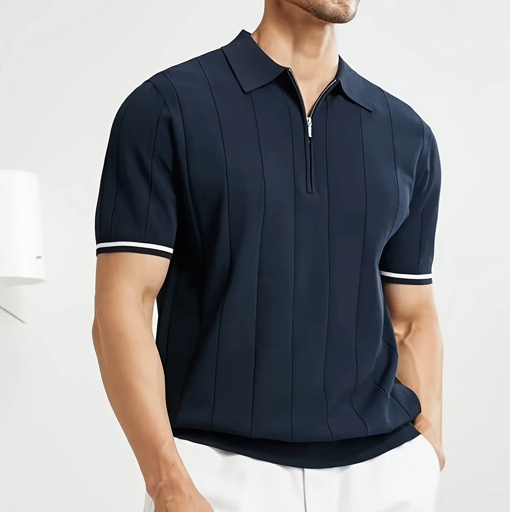 Icone™ CuffPolo - Stijlvol Heren Half-Zip Cuff Polo Shirt