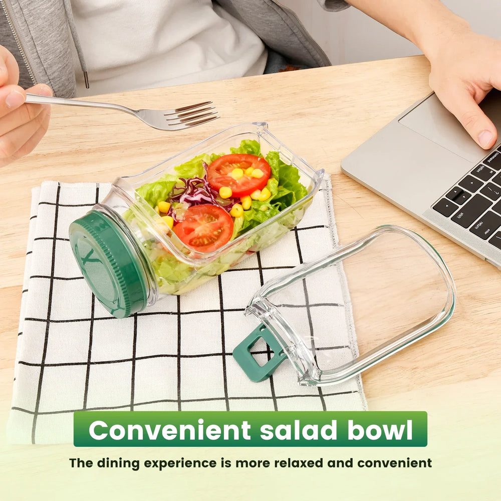 Globetrek° SaladJar 1+1 GRATIS: Handig Onderweg Verse Snack- En Saladepot