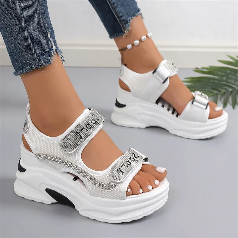 Happy™ PlatformSandals: Comfortabele Glitter Platform Sandalen Elke Dag
