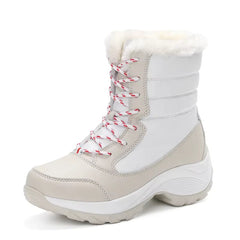 Happy™ ComfyBoots: Dames Chunky Platform Veterschoenen Hoge-Snee Comfy Laarzen