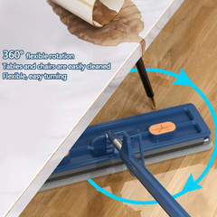 Cleaner Pro° RotatingMop: Sterk  Handvat  Eenvoudig Reinigen 360° Draaibare Vlakke Dweil