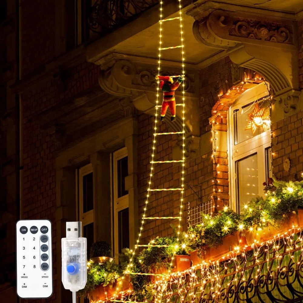 Ledsen™ ChristmasLadder: Durable Buiten LED Kerstmis Ladder Licht Weergave