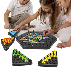 Kletshuts™ ThinkGame - Driehoek Ketting Strategie En Duel Logica Denkspel