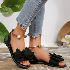 Happy™ ChicFootwear: Stijlvolle Comfortabele Schoenen met Chic Strik en Parel Details
