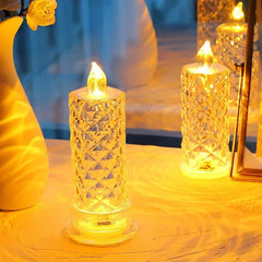 Ledsen™ CrystalCandle 1+1 GRATIS: Elegant Kristal Kaars Geïnspireerd LED Tafel Licht