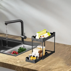 Globetrek° PulloutOrganizer: Multifunctionele Twee-Laags Ruimtebesparende Waterdichte Uitschuifbare Organisator