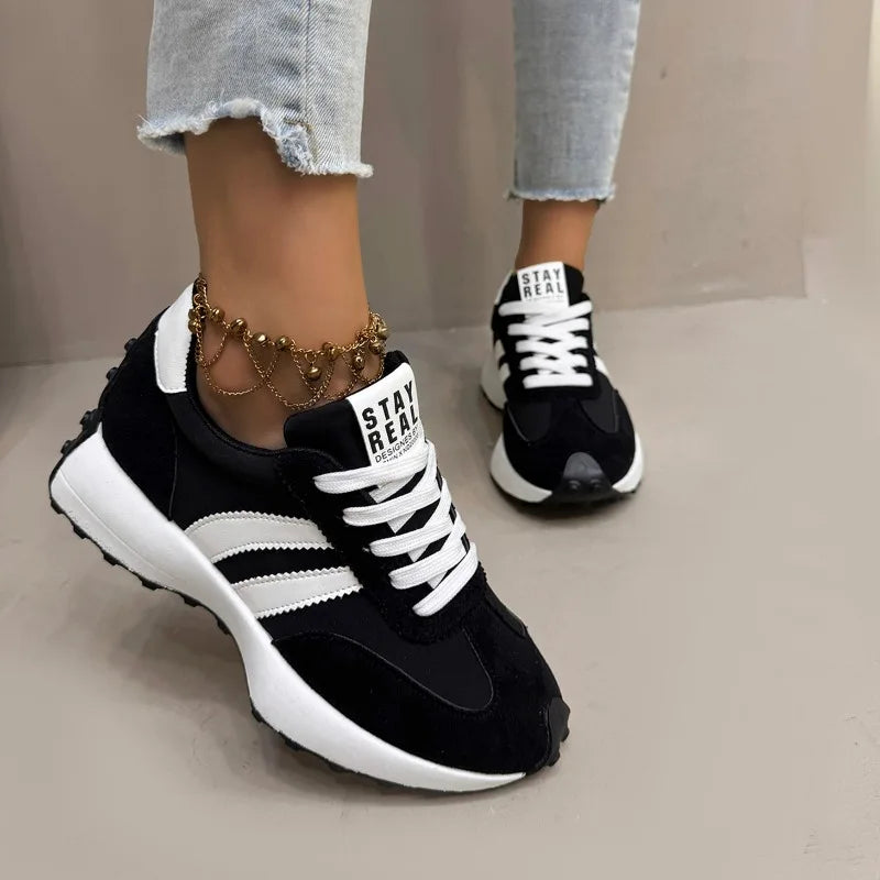 Happy™ PlatformSneakers: Stijlvolle Toevallig Lichtgewicht Platform Sneakers