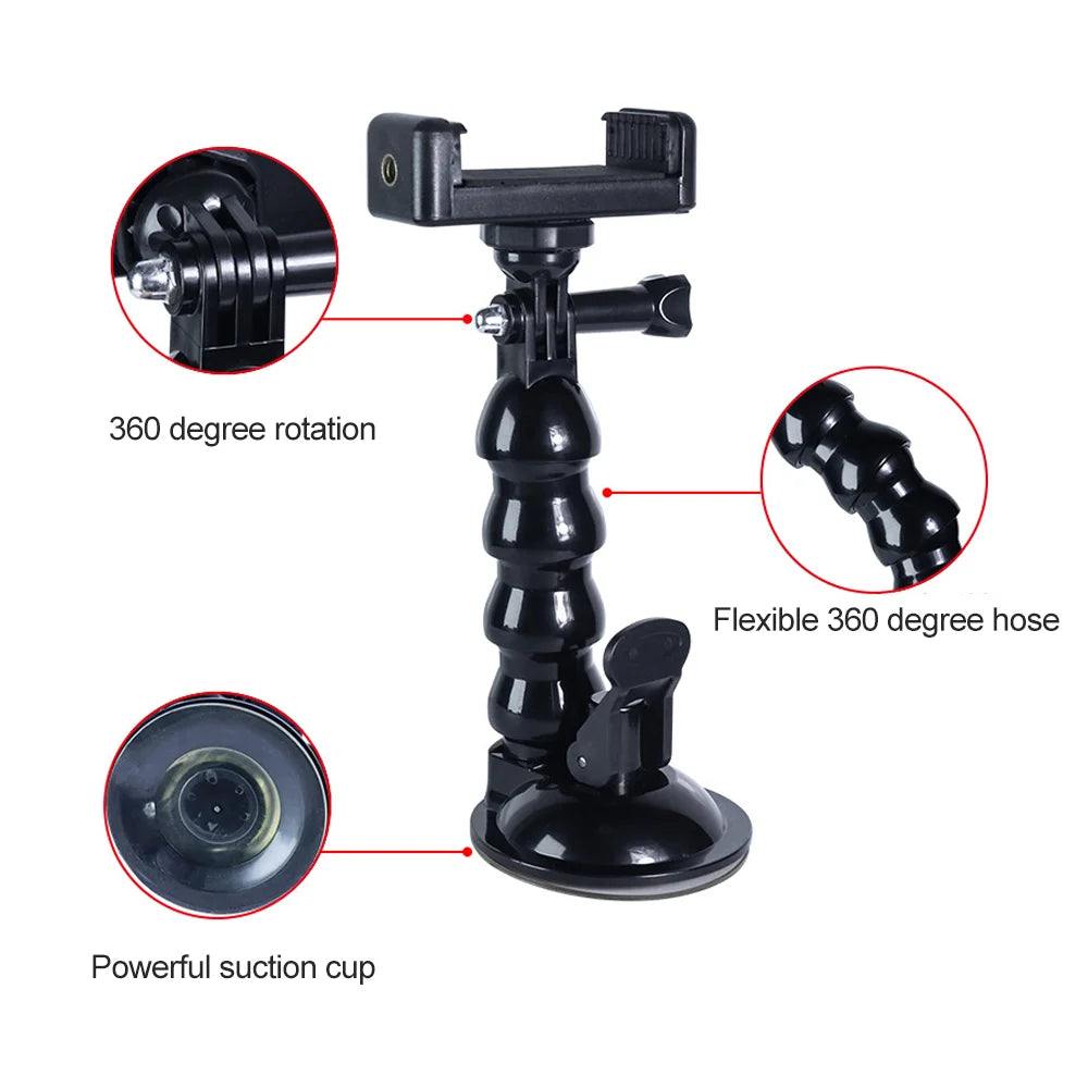 GlideHold® FlexibleHolder 1+1 GRATIS: Universele Zuigbasis Zwanenhals Flexibele Telefoonhouder