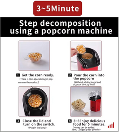 Globetrek° PopcornMaker: Draagbaar Gebruiksvriendelijk Lucht Popcorn Maker