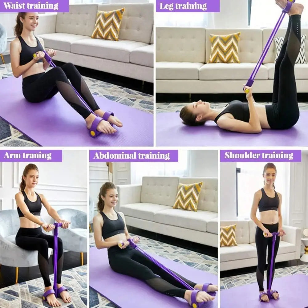 BandTrainer 1+1 GRATIS: Elastisch Eenvoudig-Naar-Meenemen Fitheid Pedaal Band Dresseur
