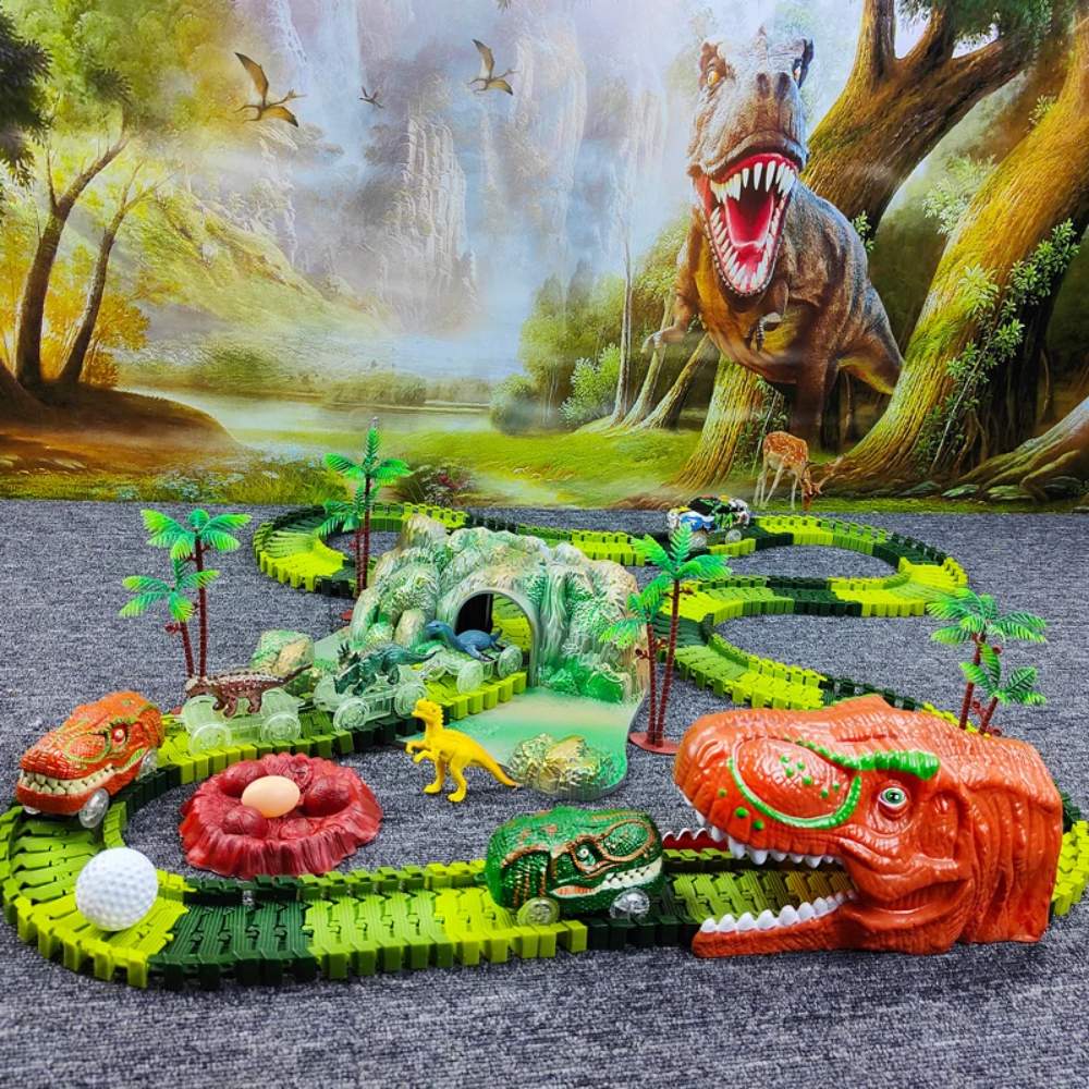 Kletshuts™ DinoTrack – Flexibel Dino Spoor Gebouw Spelen Set