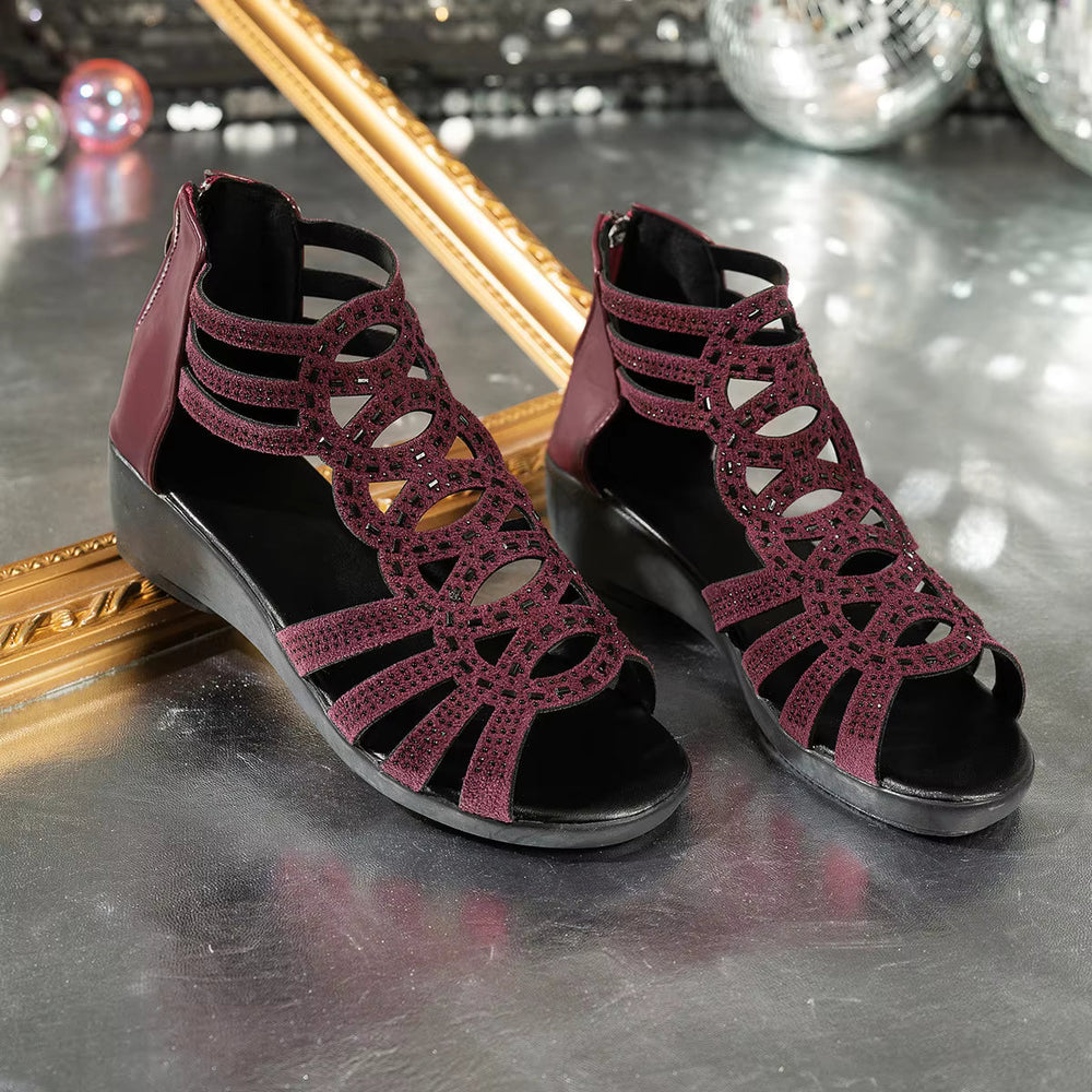 Happy™ FashionSandals - Elegante Mode Wedge Sandalen Met Achterrits