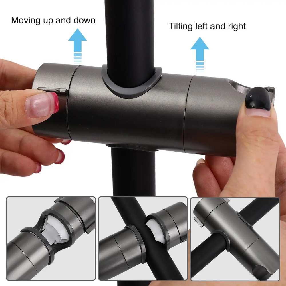 GlideHold® ShowerHolder 1+1 GRATIS: Universele Pasvorm Eenvoudig Aanpasbare Douchehouder Beugel