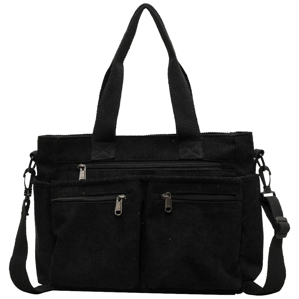 Icone™ CorduroyBag: Grote Capaciteit Unisex Vintage Stijl Corduroy Tas