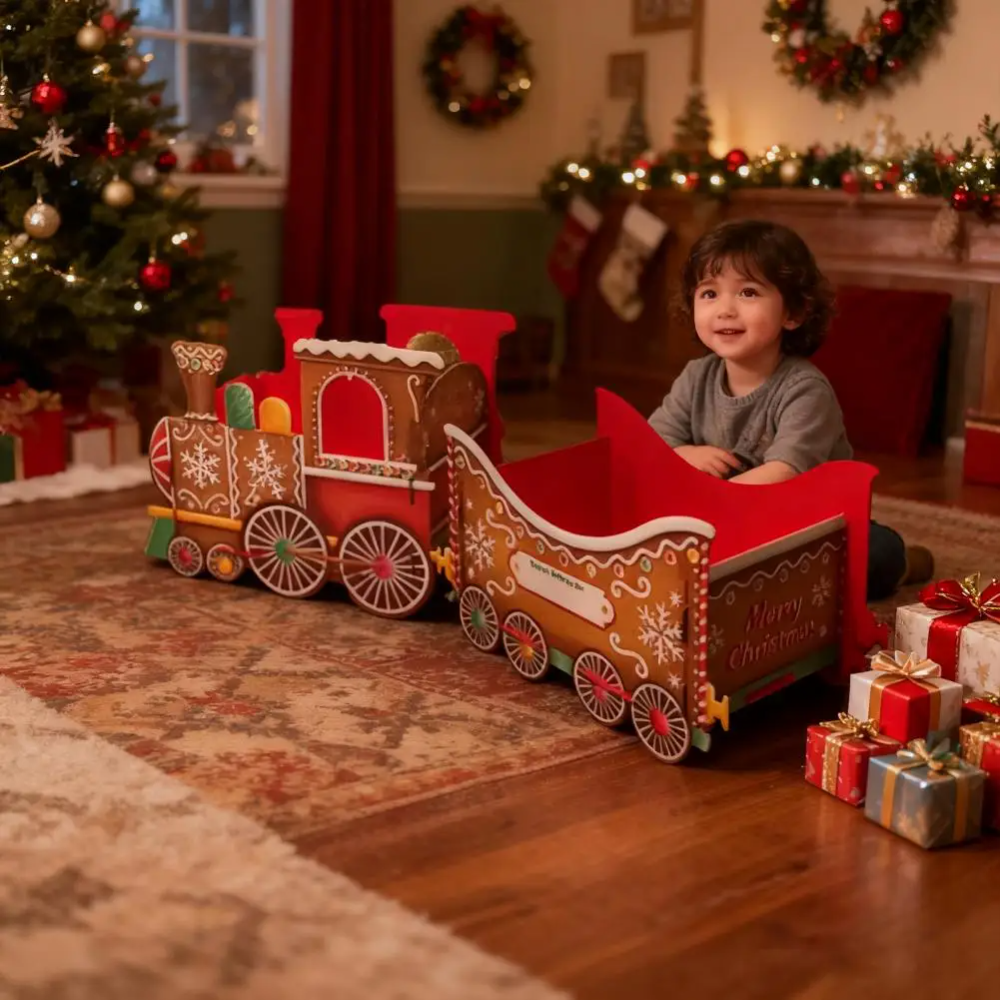 GiftTrain™ - Gepersonaliseerd Magisch Kerstmis Cadeau Trein Versiering