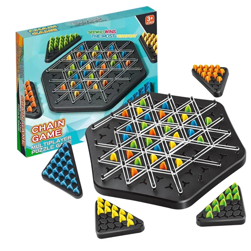 Kletshuts™ ThinkGame - Driehoek Ketting Strategie En Duel Logica Denkspel