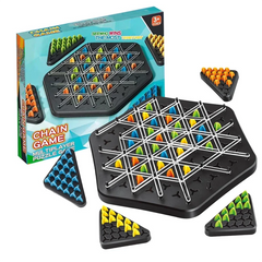 Kletshuts™ ThinkGame - Driehoek Ketting Strategie En Duel Logica Denkspel